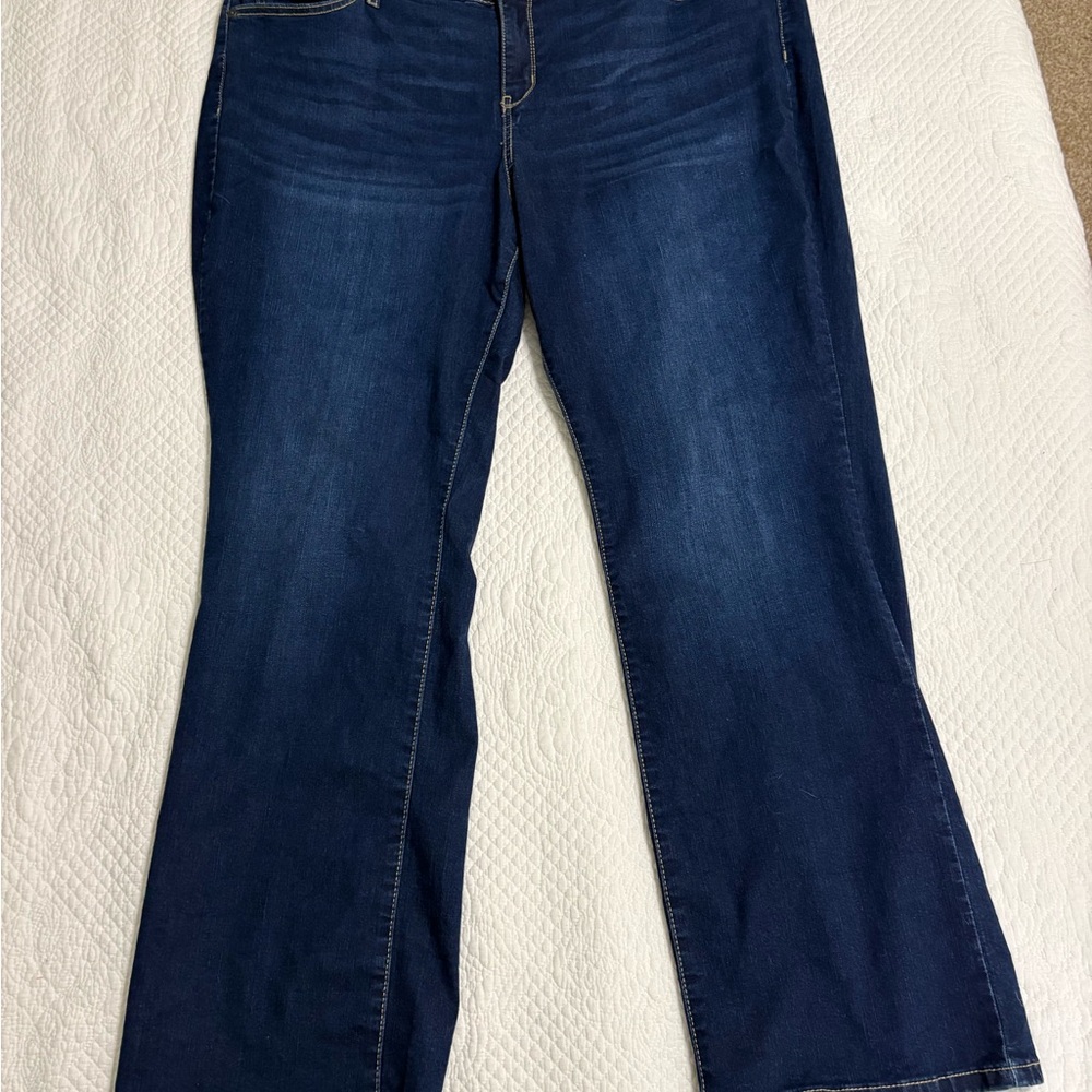Wonderly Dark Blue Flare Jeans